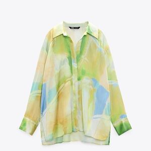 Zara tie-dye print shirt